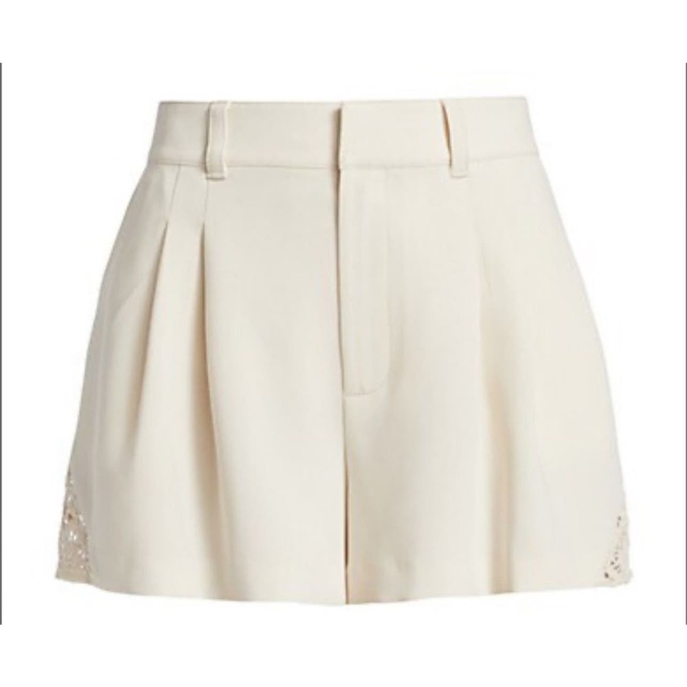 Cinq à Sept Corinna Crochet Lace Shorts Light Plaster Women's Size 6 NWT - Picture 2 of 12